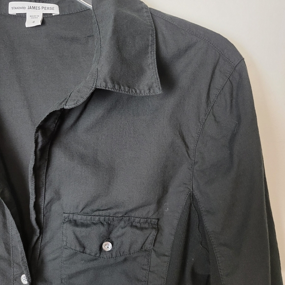 Standard James Perse Contrast Panel Button Shirt - Picture 5 of 9